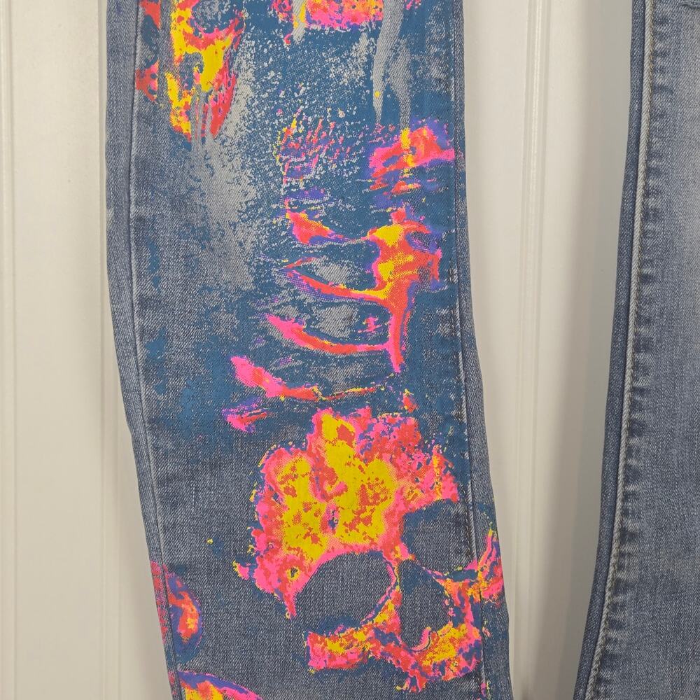 Women's Mackeen Skinny Skull Jeans Size30 Inseam32 Distress - Picture 6 of 11